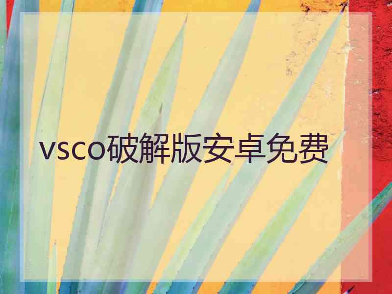 vsco破解版安卓免费 vsco破解版安卓免费