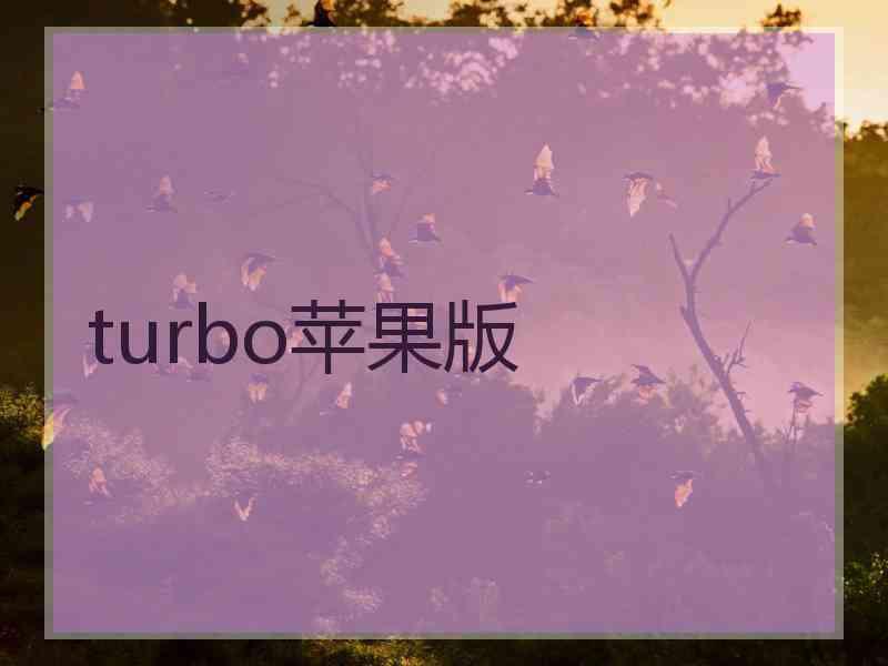 turbo苹果版