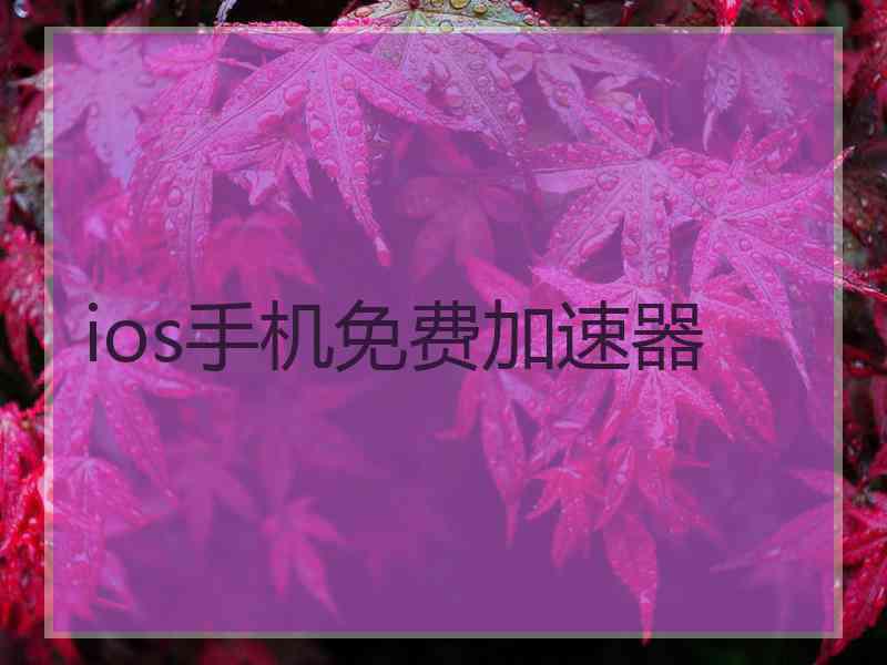 ios手机免费加速器