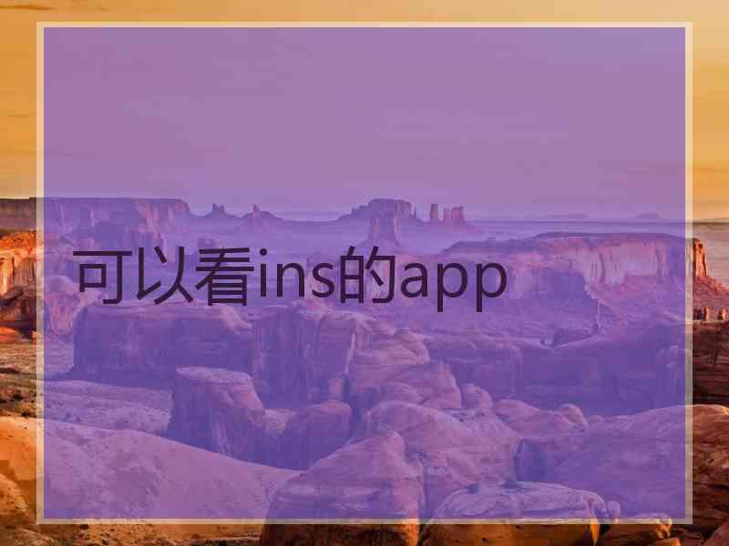 可以看ins的app