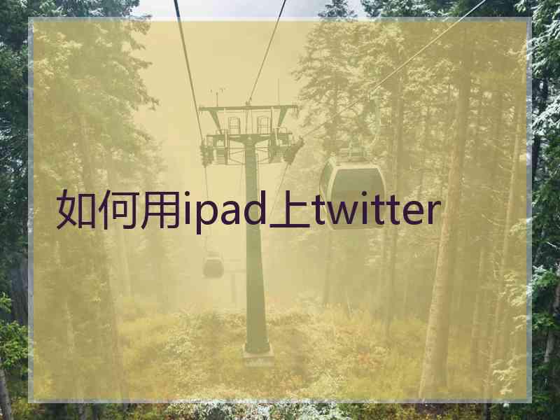 如何用ipad上twitter