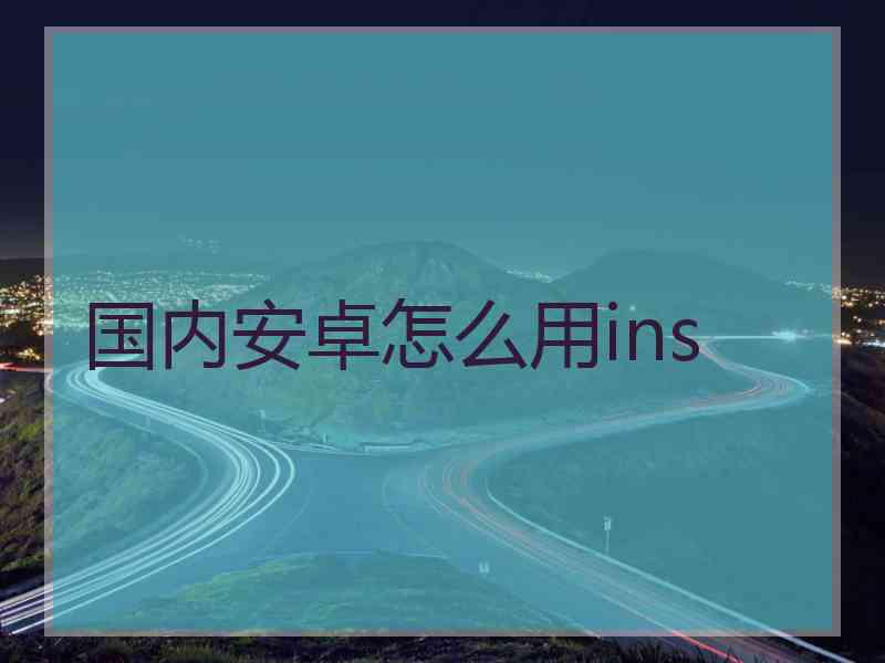 国内安卓怎么用ins