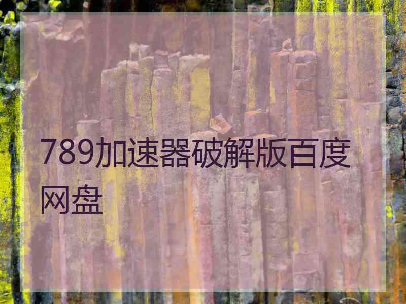 789加速器破解版百度网盘