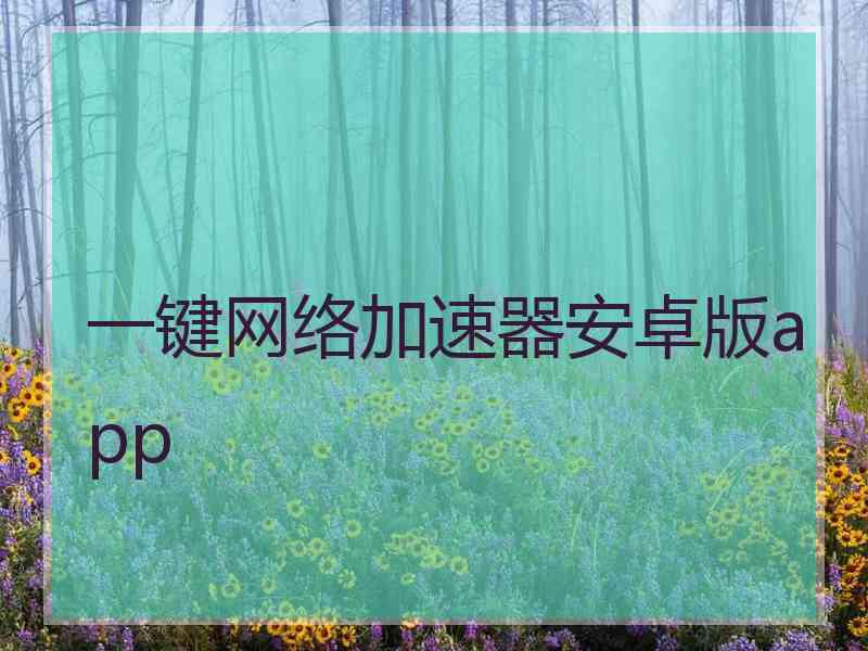 一键网络加速器安卓版app