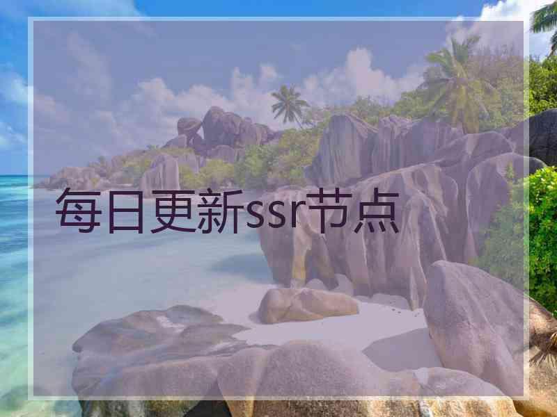 每日更新ssr节点