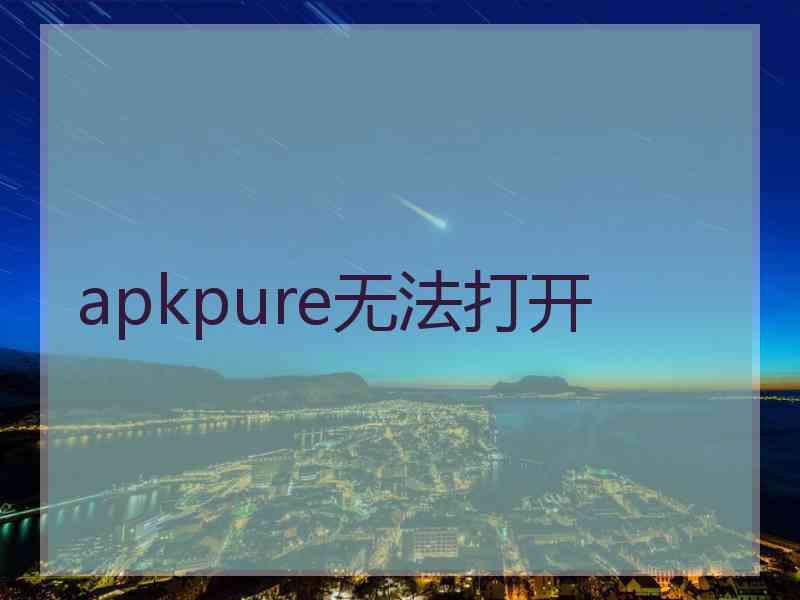 apkpure无法打开