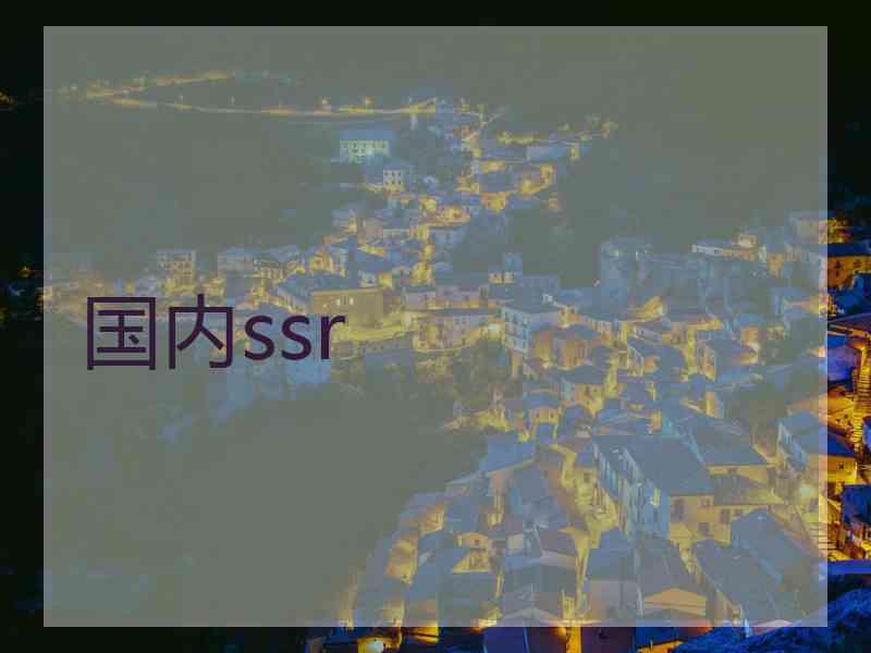 国内ssr