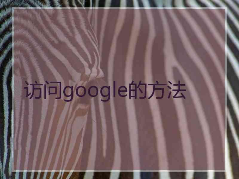 访问google的方法