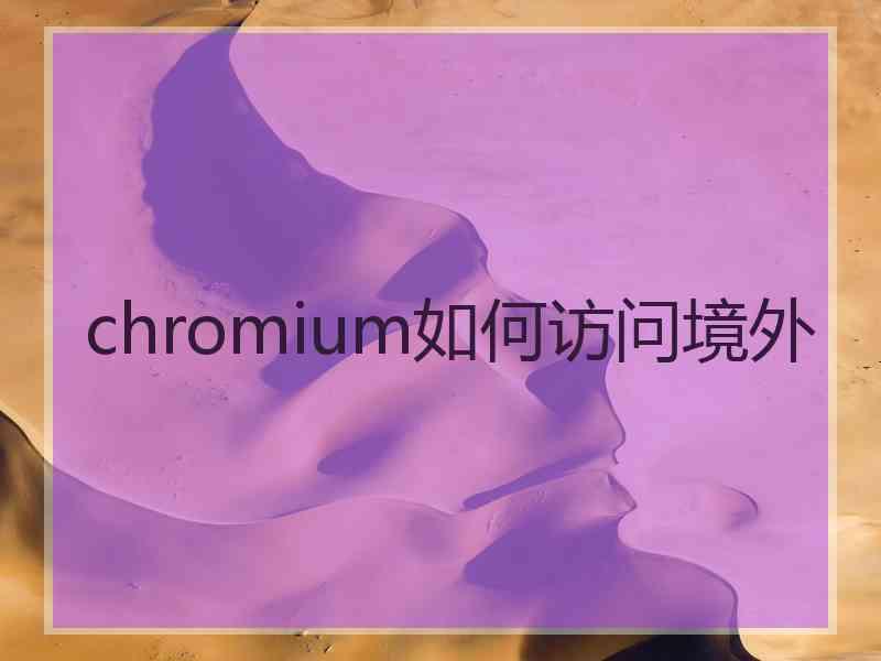 chromium如何访问境外