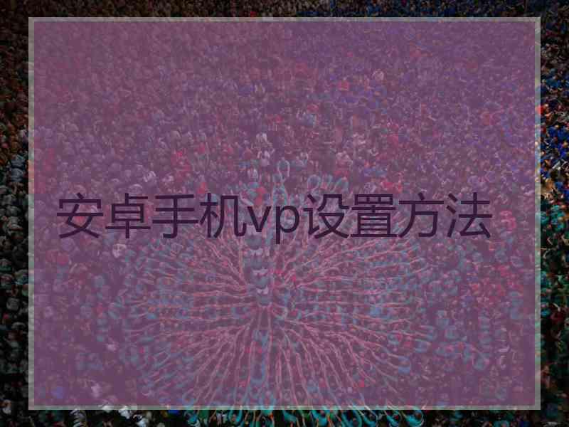 安卓手机vp设置方法